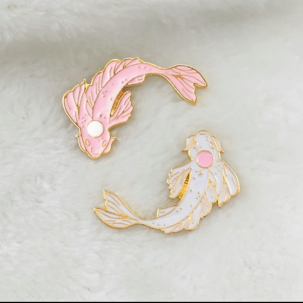 2/$18 Set of 2 Koi Fish enamel pins